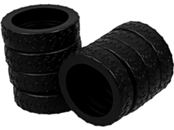 Conjunto De 8 Protetores Silicone Para Rodas Malas, Que Proporcionam Rolamento Silencioso
