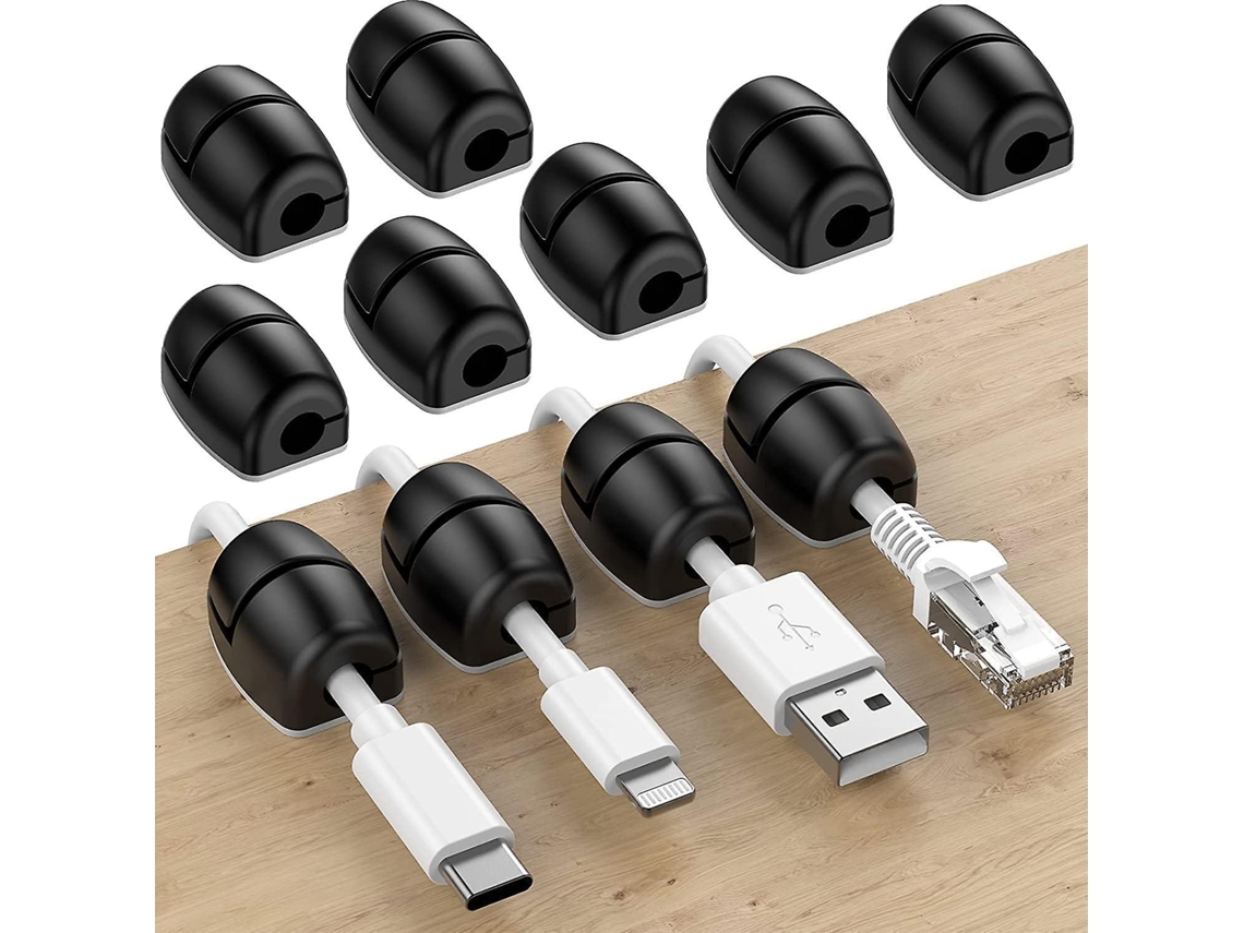Organizador de linha de silicone com 11 peças, suportes de linha adesivos, para mesa, cama e gerenciamento de linha Slowmoose