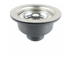 Ralo De Pia Em Aço Inoxidável Com Cesto, 110 Mm De Diâmetro, 1½