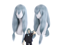 Peruca De Cosplay Mahito Jujutsu Kaisen, Azul-claro Longa Com Tranças Duplas, Ideal Para Festas, Convenções E Eventos De Anime