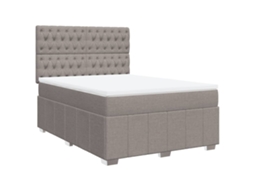 Box Spring Bed, Box Spring Beds Vidaxl Cinzento-acastanhado Tecido (160 X 200 Cm)