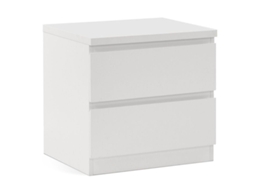Mesa de Cabeceira Branca 48x50x40 Cm com 2 Gavetas VENPRODIN