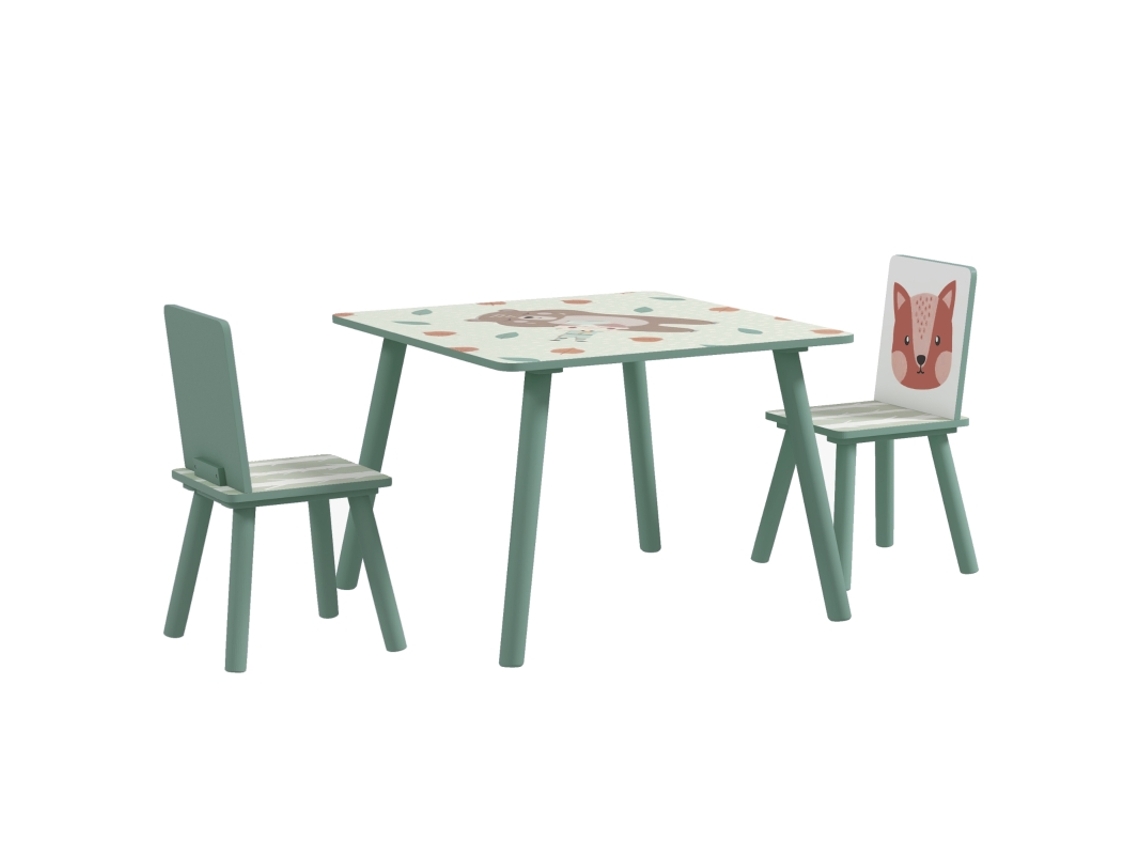 Conjunto de Mesa Infantil com Tampo e Gaveta, Cadeira em Formato de Urso, Escrivaninha Rosa para Meninos e Meninas.