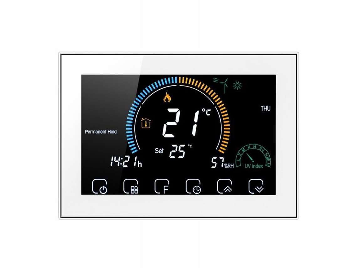 Termostato Wifi Arhatreya Tuya Dal Branco Programável Aquecimento De Água/gás Aquaforge