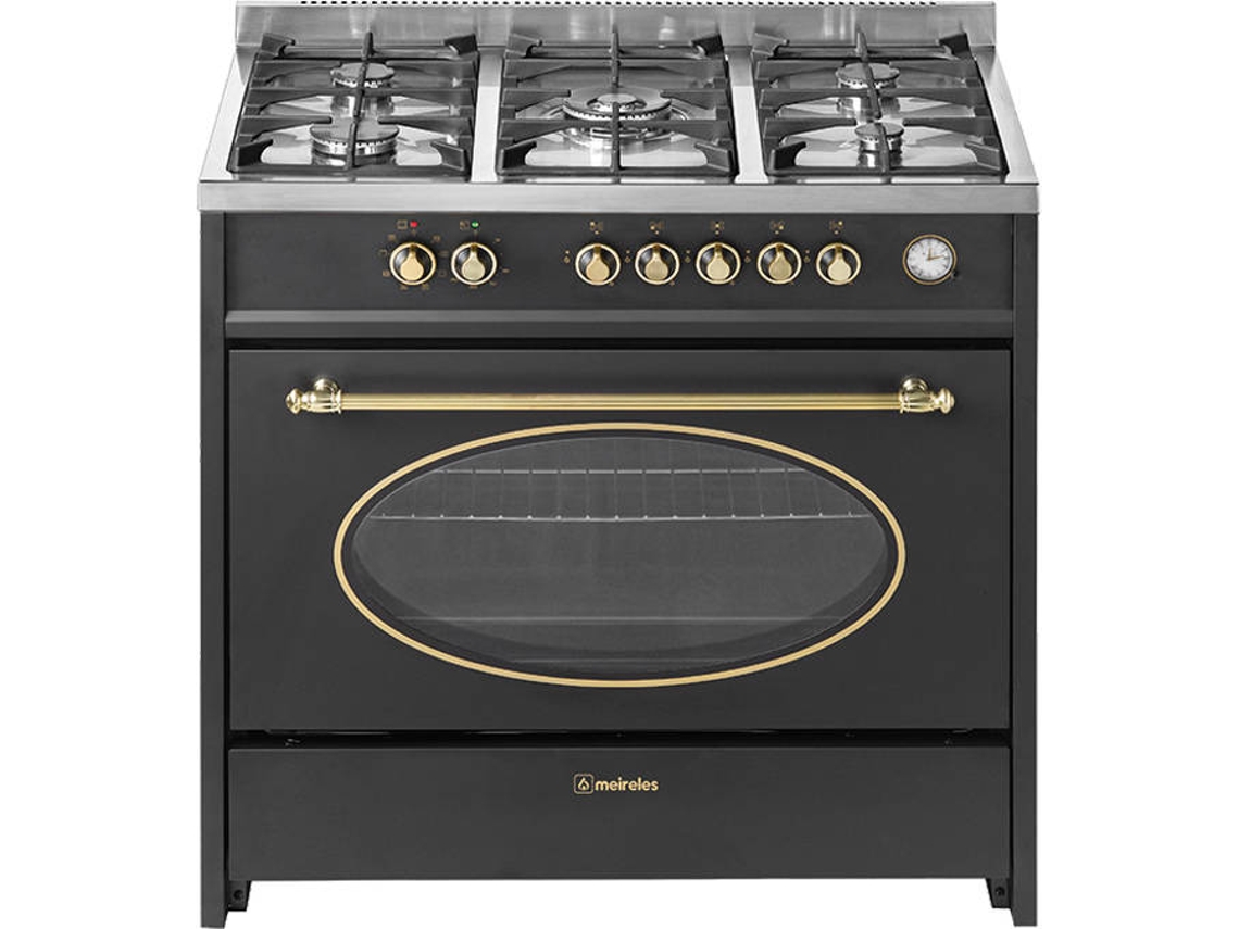 Fogão MEIRELES E 914 BL (121 L - Gás Natural - Preto)