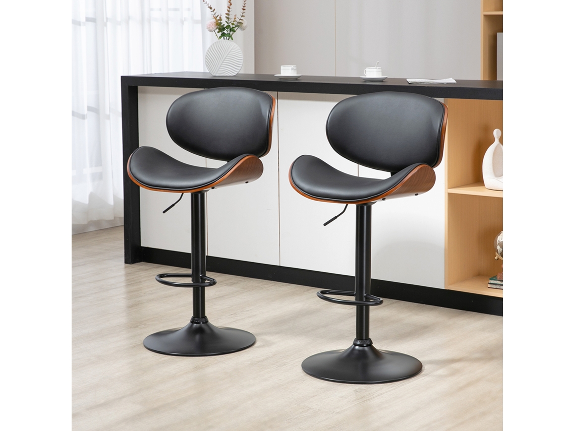Mesa E Banco De Bar, Acabamento Preto, 112 X 52 X 53 Cm