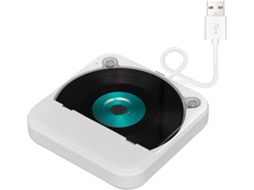 Leitor De Cd Externo Portátil Com Portas Usb E Aux Para Entretenimento No Carro E Em Casa.