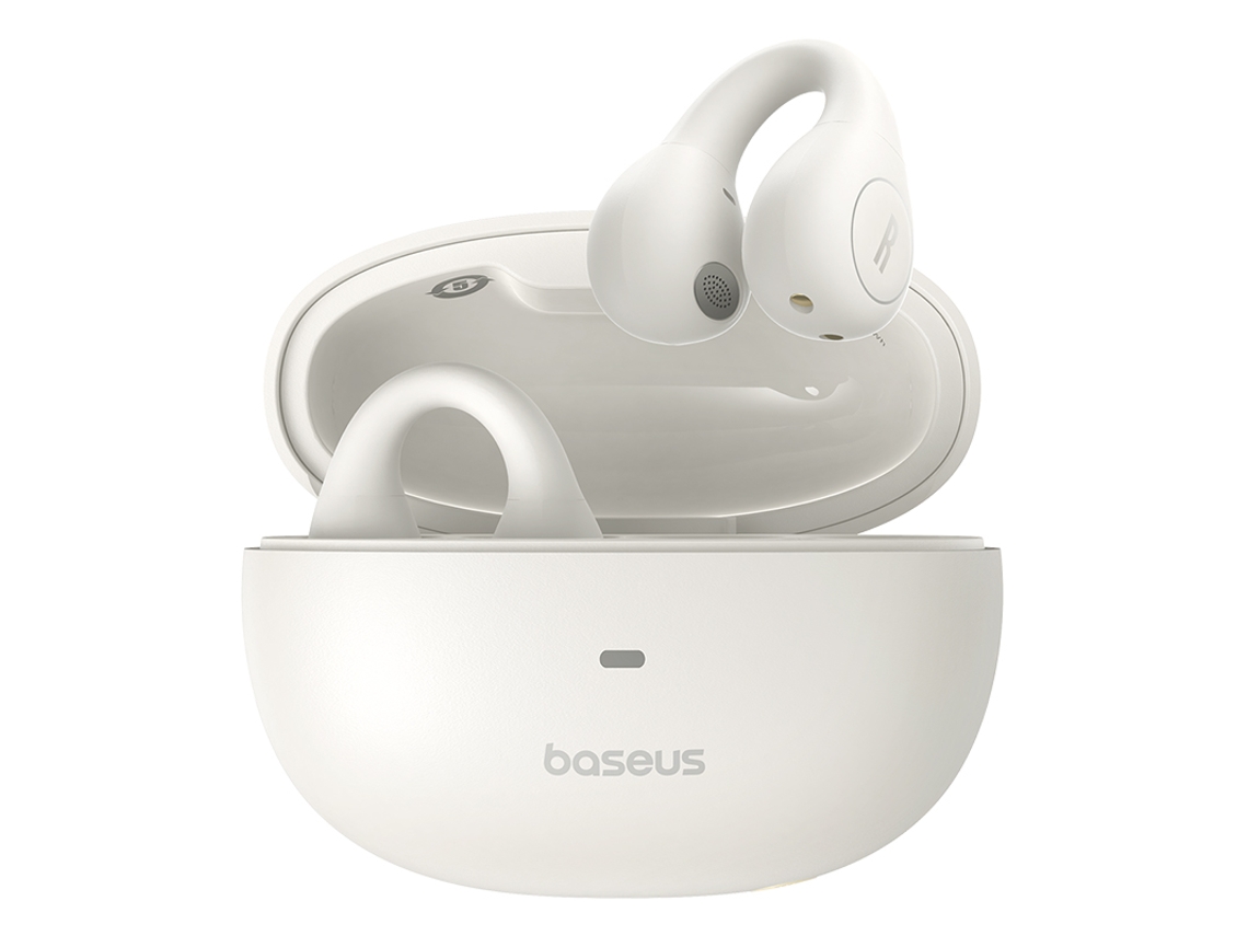 Auriculares Sem Fio Clipe Ouvido Fios Redução Ruído YIZHOOD Bluetooth Branco
