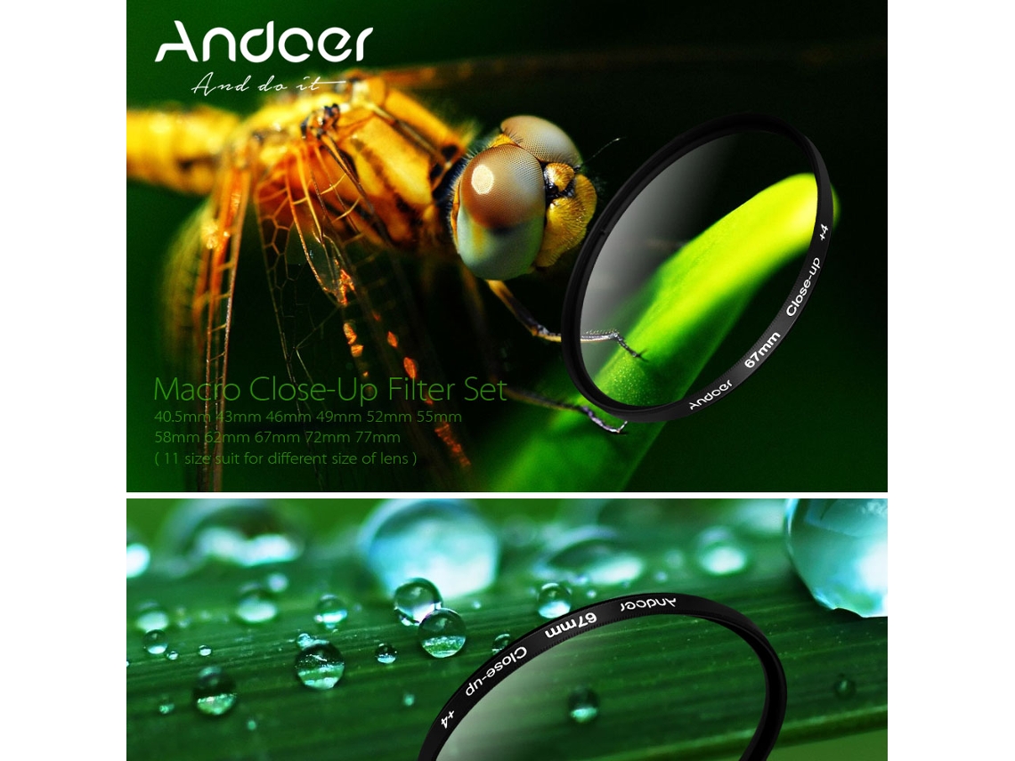 Andoer 49mm Macro Close up Filter Set +1 +2 +4 +10 With Pouch For Nikon Canon Sony Dslrs LAXISCREED