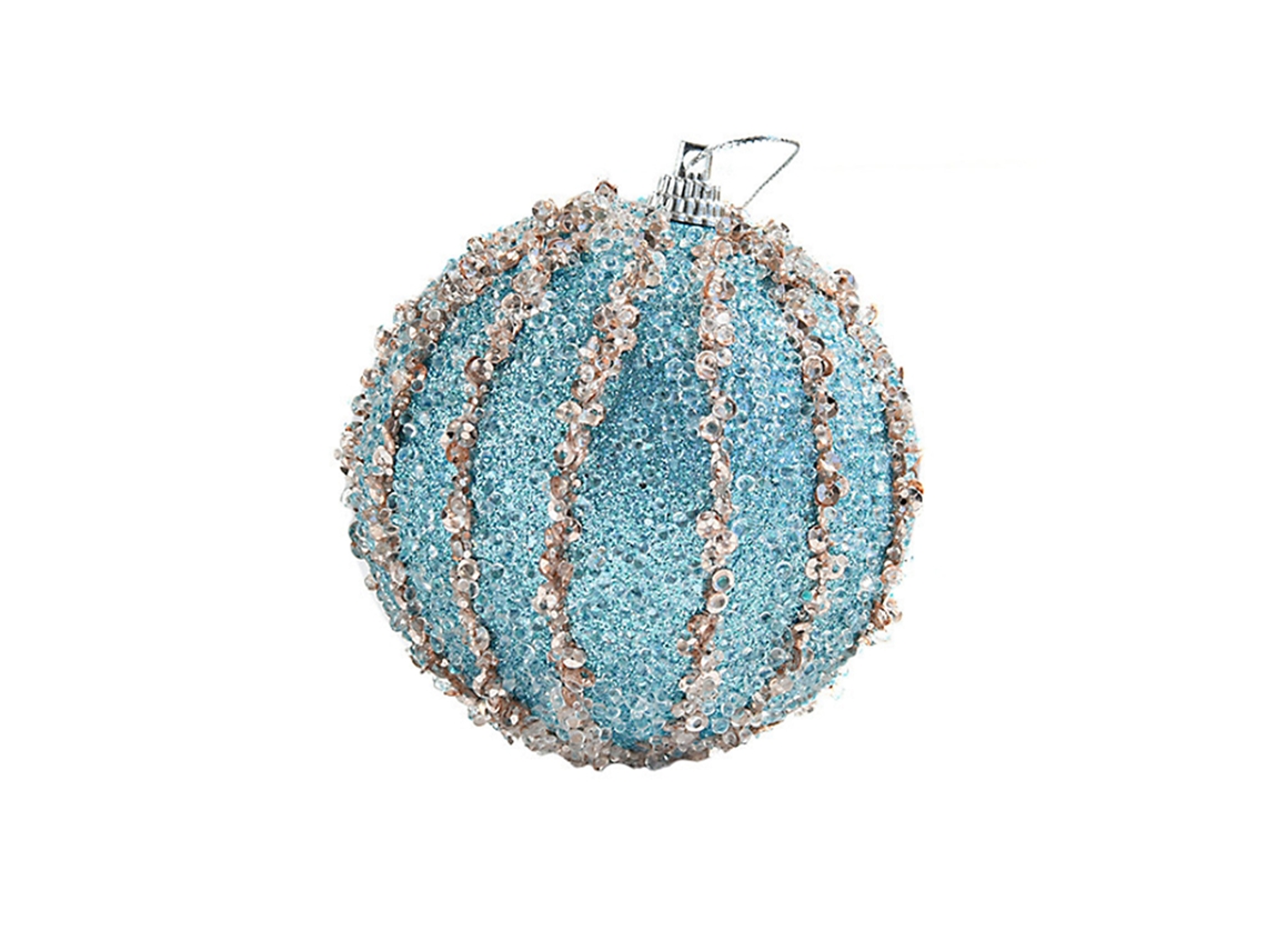 Ornamento Bola Ouro 8cm Para Árvore De Natal