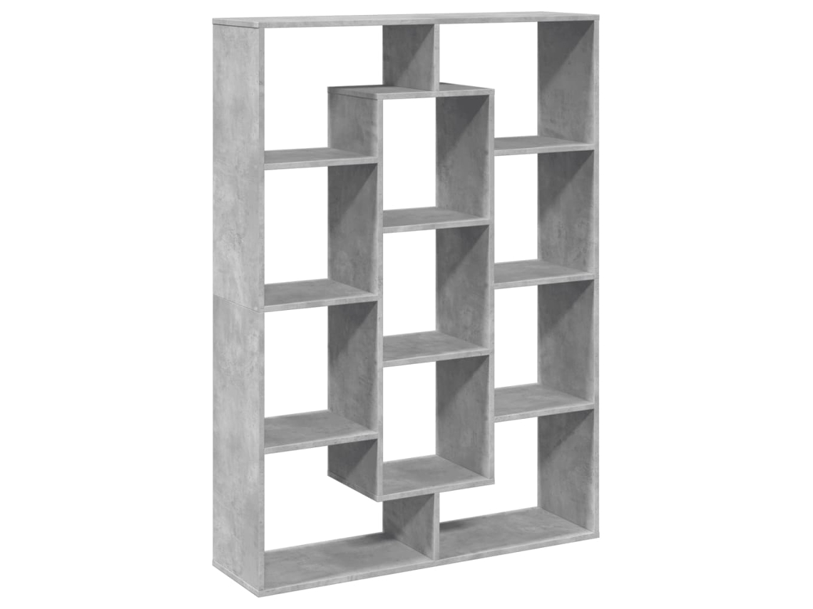 Book Cabinet, Book Cabinets Vidaxl Cinzeto Madeira Processada (102 X 29 X 143 Cm)