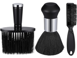 Conjunto De 3 Escovas Limpeza Capilar Artibetter Em Plástico Preto, Leves E Confortáveis, Ideais Para Salões De Beleza E
