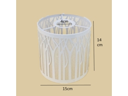 Abajur de ferro simples E27 para mesa, padrão variado, branco | S/MARCA
