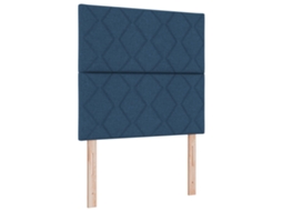 Conjunto 1 Cama Box Vidaxl Azul Tecido (100 X 200 Cm)