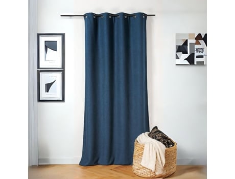 Cortina Térmica Estilo Laço Azul 140x260 Cm