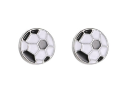 Brinco De Orelha Forma De Futebol Decoração De Grade Preto Branco