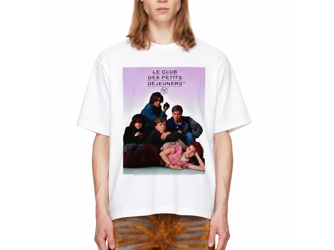 Rockinstone Breakfast Club Movie Dejueners White Adult T-shirt Size:xxxl