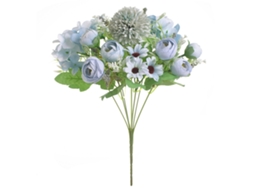 Flor Artificial Em Seda Laxiscreed Para Decoração Azul Elegante