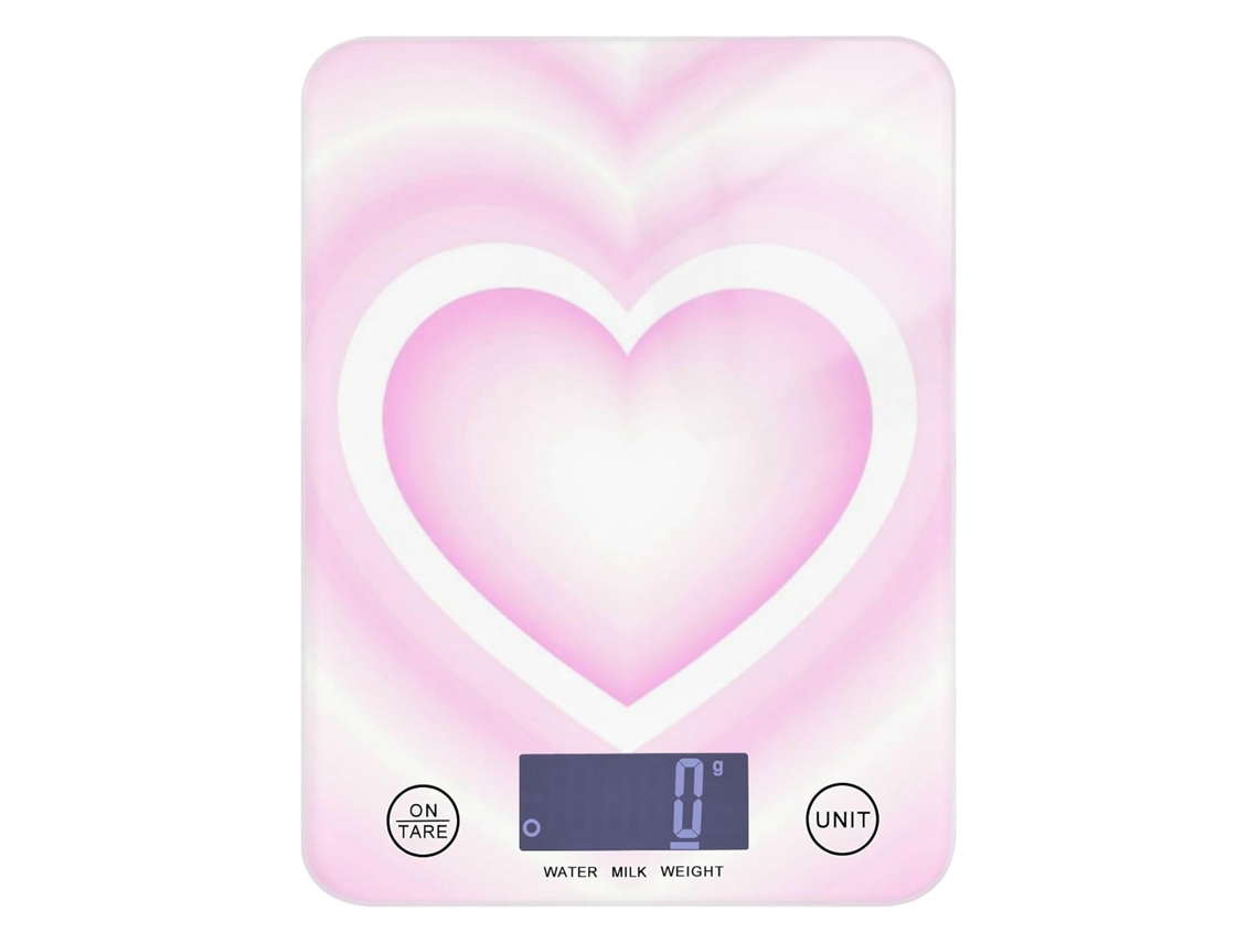 Balança De Cozinha Digital À Prova D Água Love Pink Heart Spices 5kg 5g, Com 4 Unidades De Medida, Ideal Fabricação