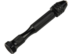 Mini Furadeira Manual Com Torno De Pino Em Liga Alumínio Preta
