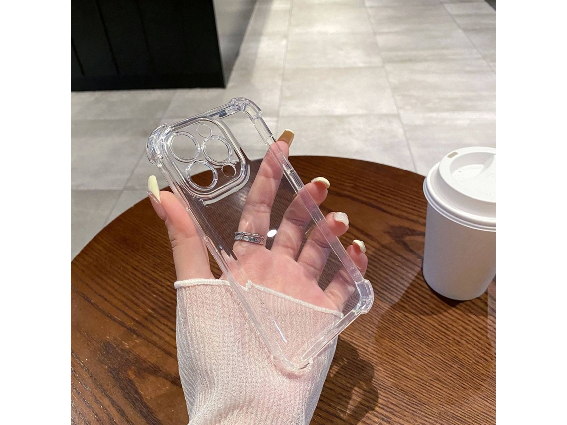 Capa Para Iphone 17 Pro, Resistente A Quedas, Transparente, Cor Sólida, Com Cantos Macios.