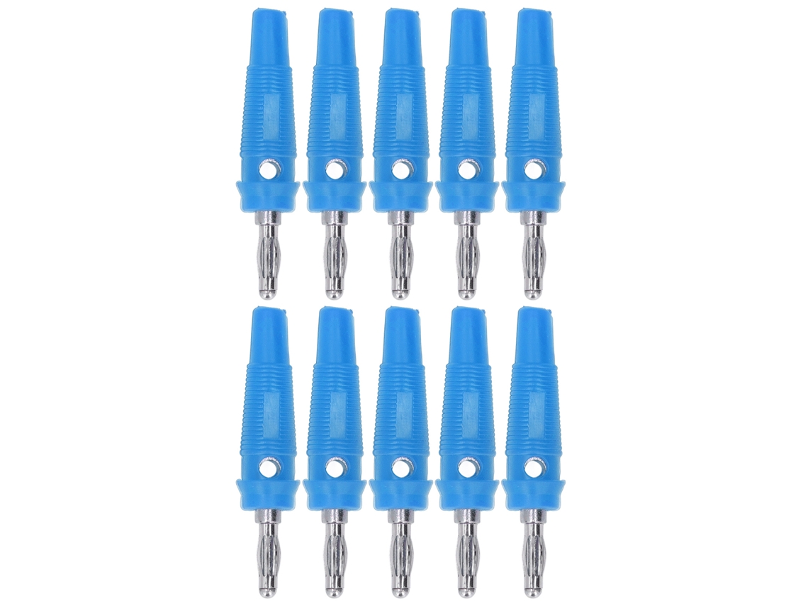 Yuru 10pcs Conector de Plugue Banana 4mm Terminal para Máquinas de Solda Geradores Carregamento Azul