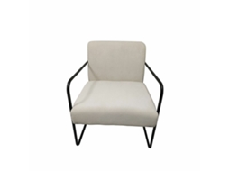 Poltrona DKD HOME DECOR (Branco - Poliéster - 74 x 64 x 79 cm)