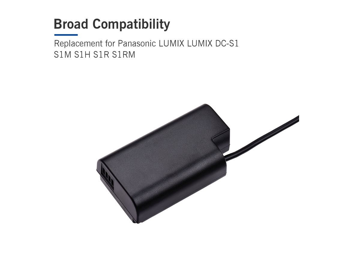 Andoer Dmw dcc16 Dummy Battery Ac Power Adapter Camera Power Supply With Power Plug Replacement For Panasonic Lumix Dc s1 S1m S1h S1r S1rm LAXISCREED
