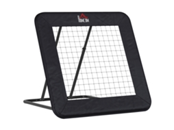 Rede de Rebote para Futebol 128x118cm Ajustável 5 Níveis com Estacas Portátil Preta TOPBRICO
