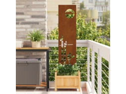 Vidaxl Tela De Privacidade Para Jardim Ferro Enferrujado 32 X 140 Cm