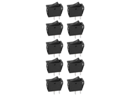 Yuru 10pcs Interruptor de 2 Pinos Kcd3 Toggle Rocker On/off 2 Positions Terminal Prata Acessórios Domésticos