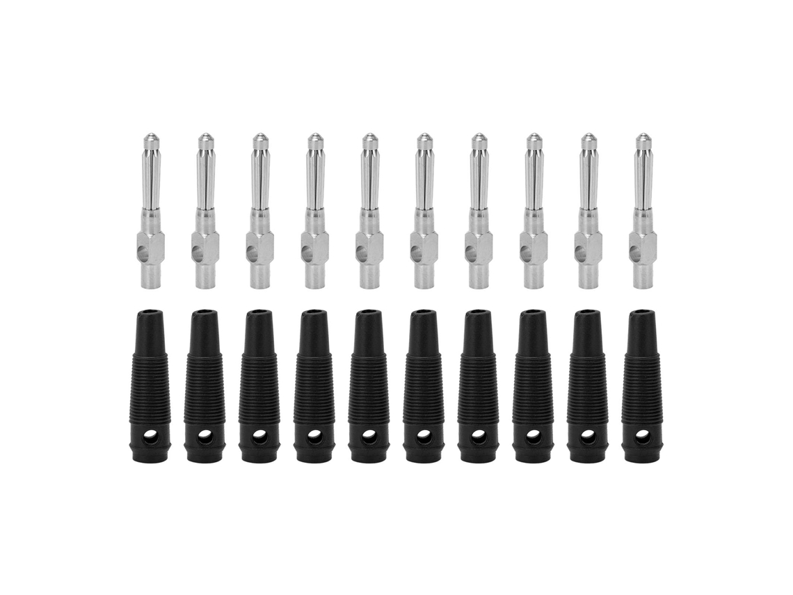 10pcs Plugue Banana 4mm, 7pin, Macho, Empilhável, Cobre, 32A, 1000V, PVC | S/MARCA