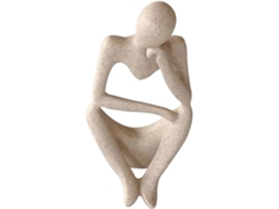 Estátua Pensador Resina Areia Estilo Artístico Único Moderno Escultura Abstrata Decorativa Escritório Estar GOKOCO