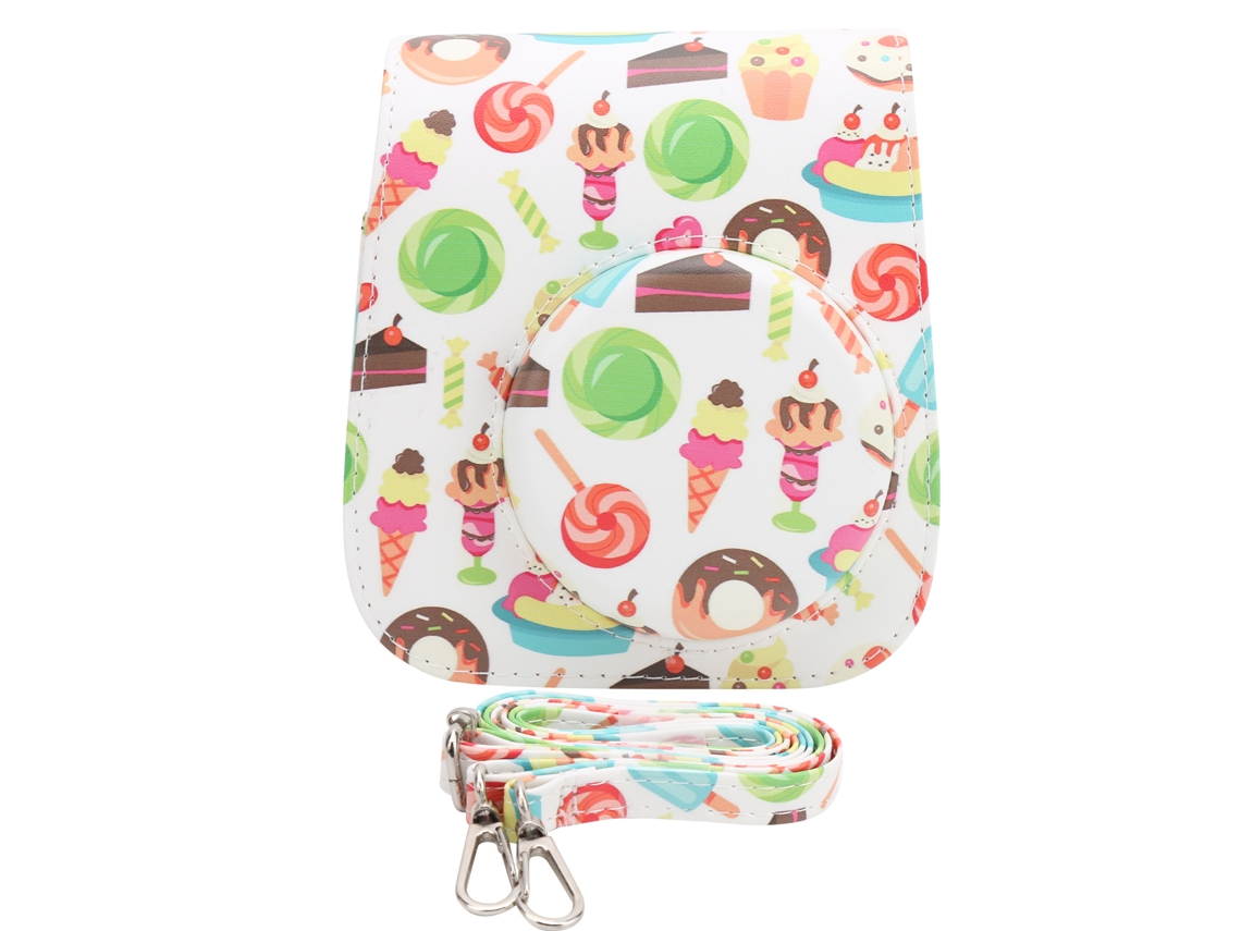 Funda Protectora Para Cámara Fujifilm Mini 11/9 De Cuero Pu Con Correa Ajustable Desmontable