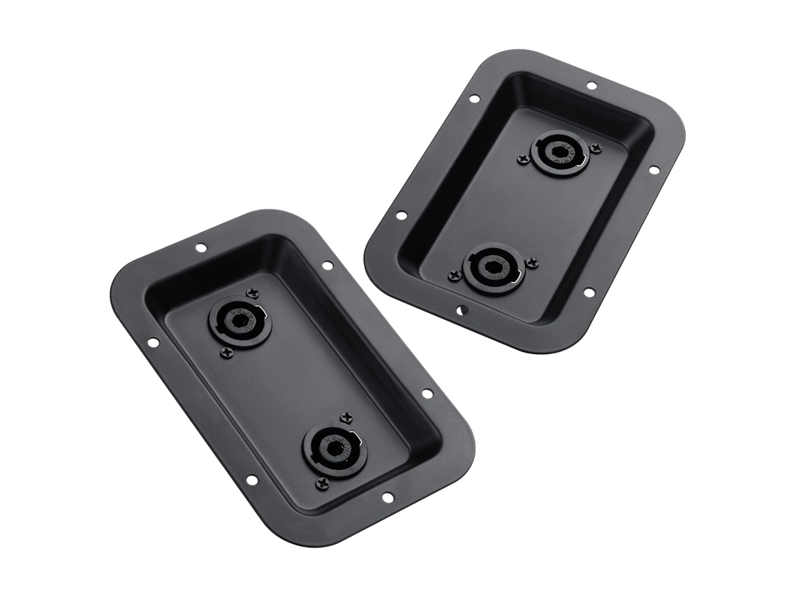 Caixa de conexão para alto-falantes, 2 conectores NL4FC, placa de conexão Speakon de 4 polos para alto-falantes de palco, áudio para voz.