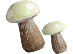 Kit de 2 Estatuetas de Cogumelos em Resina, Ornamentos de Jardim, Cogumelos Decorativos para Uso Externo, Pequenas CHABERLU