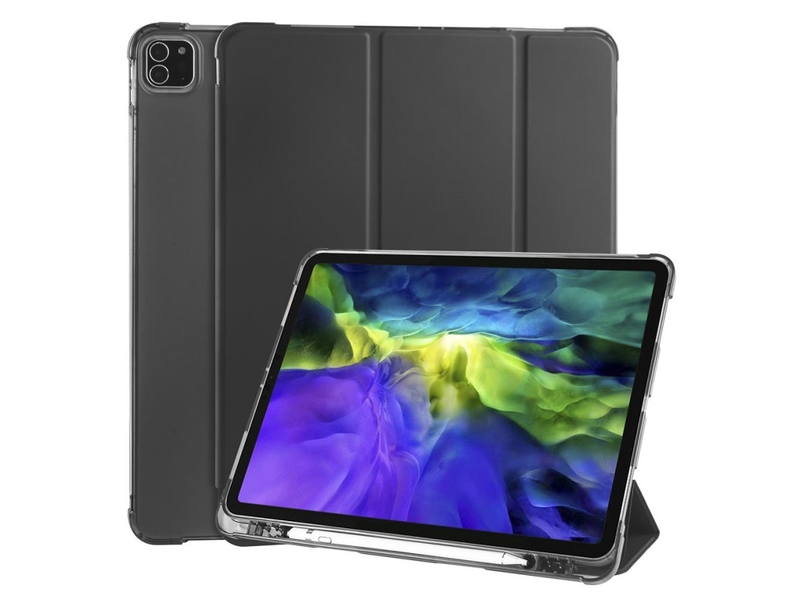 Capa De Couro Dobrável Para Ipad Pro De 11" 2020/2018, Preta