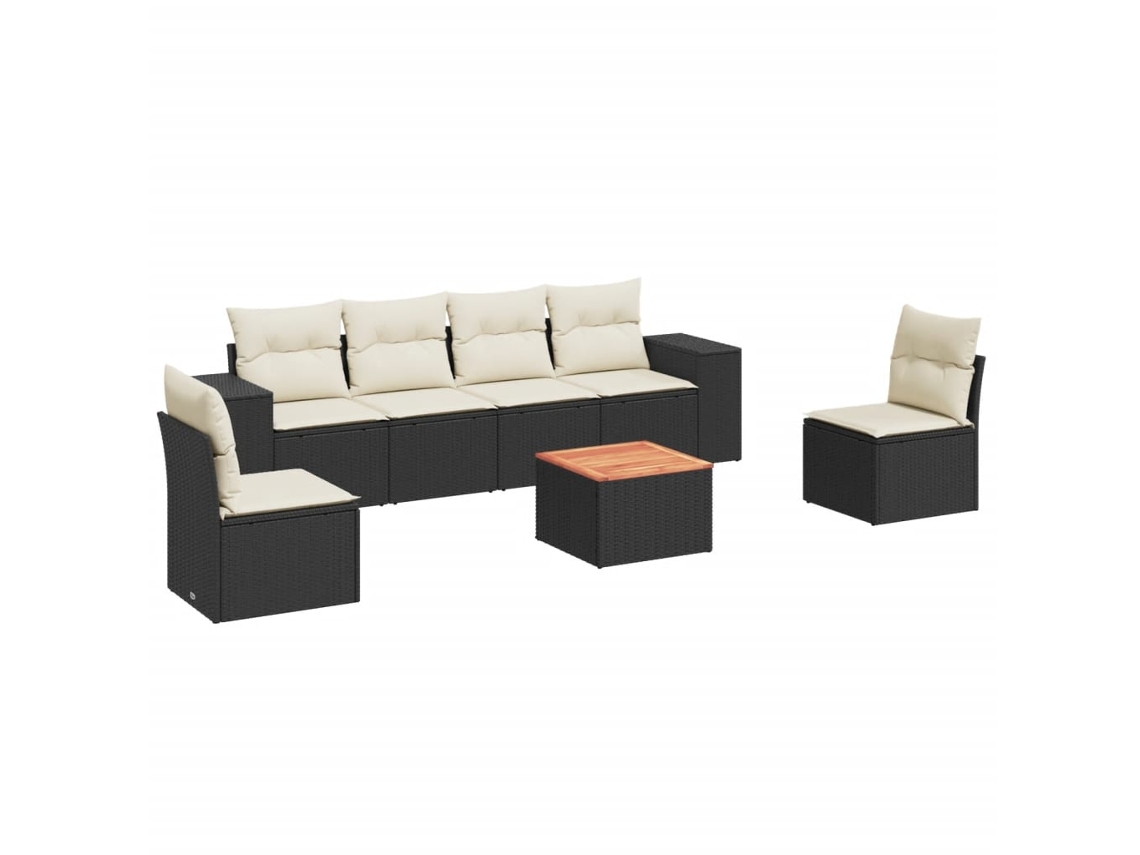Garden Sofa Set, Garden Sofa Sets Vidaxl Preto Rattan / Vime (n/a)