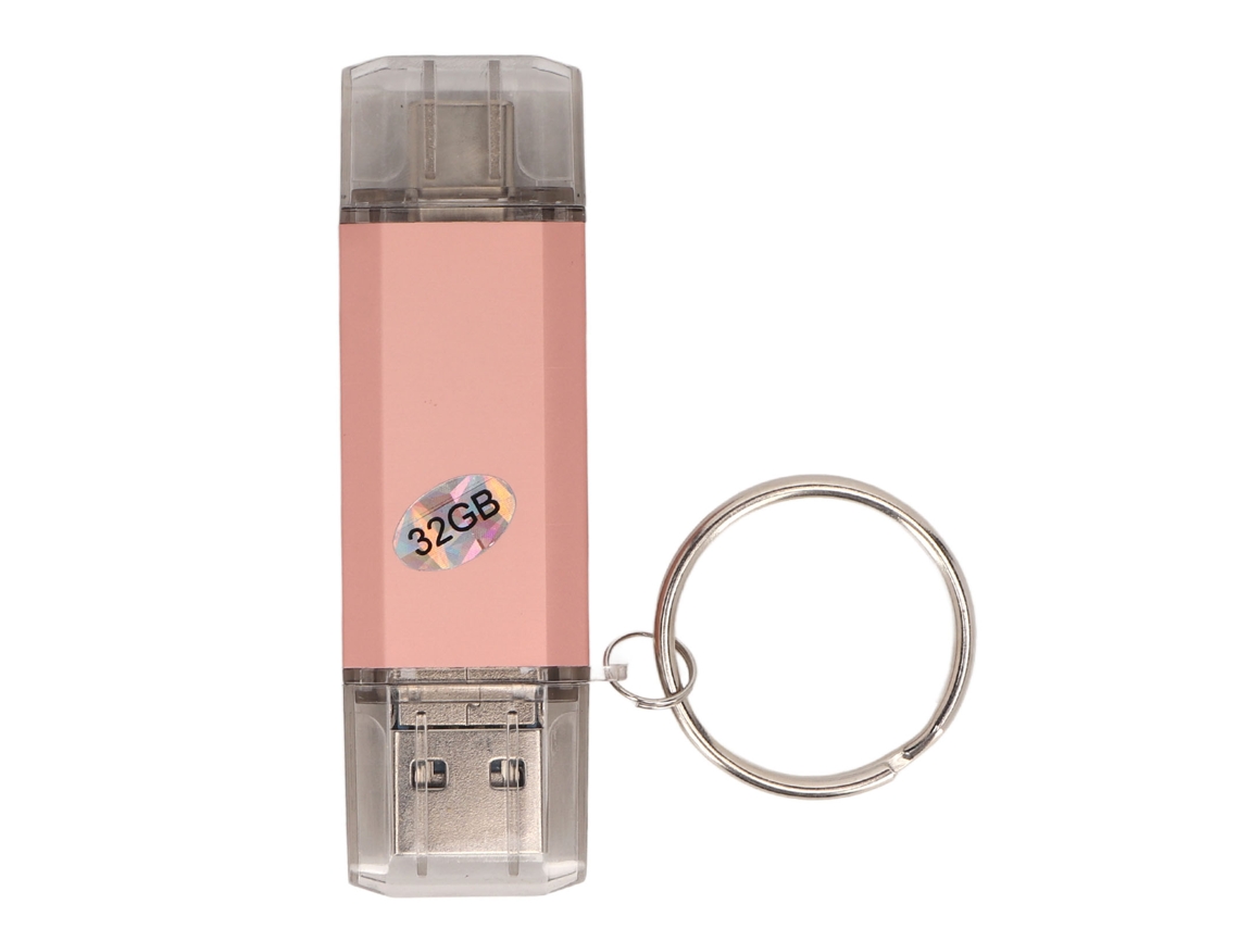 Pen Drive De Metal (interface Tripla, À Prova D'água) Pen Drive Usb 3.0+type-c+micro Usb De Metal