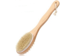 Escova De Banho Dupla Face Mipcase Com Cerdas Naturais, Escova De Chuveiro Para Cuidados Com O Corpo E Esfoliação No