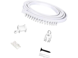 Conjunto De Trilhos Flexíveis De 3 M Para Cortinas Com Roletes E Suportes Para Divisórias De Ambientes