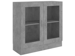 Vitrine Cabinet, Vitrine Cabinets Vidaxl Cinzeto Madeira Processada (n/a)