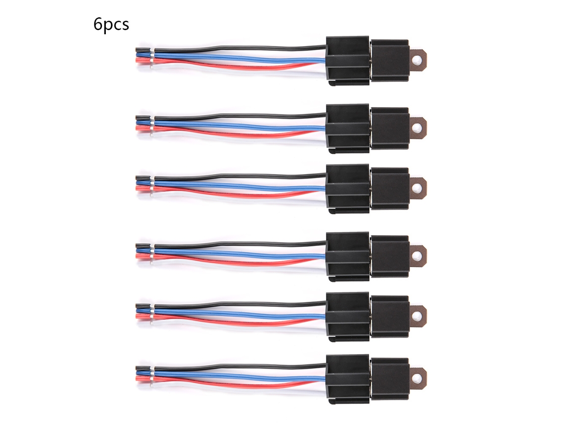 Laxiscreed Kit De Chicote De Relé E Fusível Para Automóvel 12v 30a Compatibility Fácil De Instalar