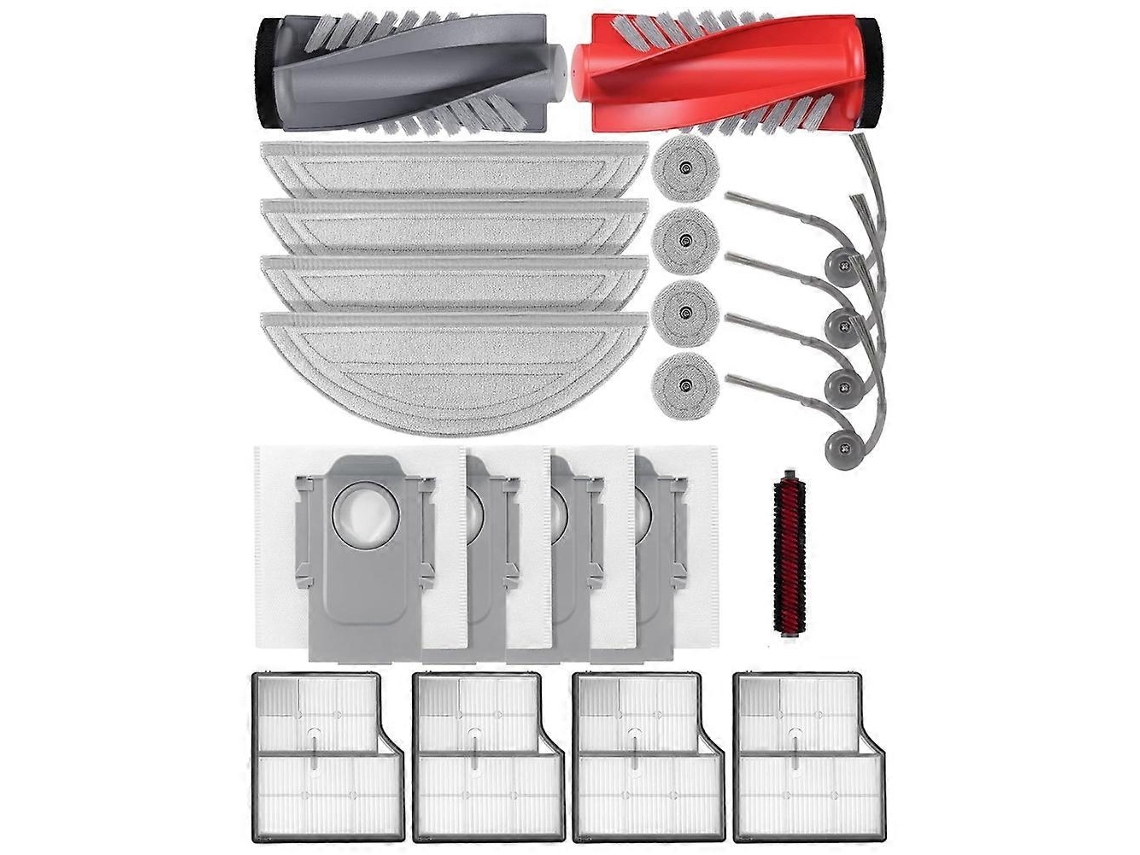 Kit De Acessórios Para Aspirador Robô Roborock Saros 10: Escova Lateral Principal, Sacos De Pó, Panos De Limpeza, Filtros.