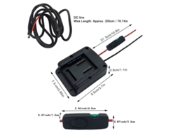 Laxiscreed Antena De Mini Discos Com Cabo De Alimentação E Fusível De 30a Para Baterias De 18v