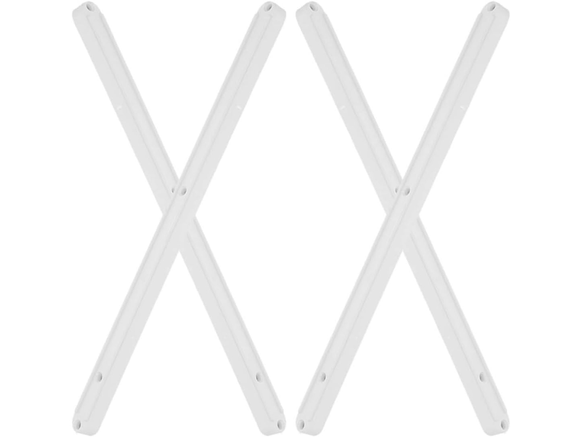 Corrediças Para Gaveta Sewacc, Plástico, 298mm, Conjunto Com 2 Unidades, Brancas, Com Fixação Inferior, Para Bandeja De