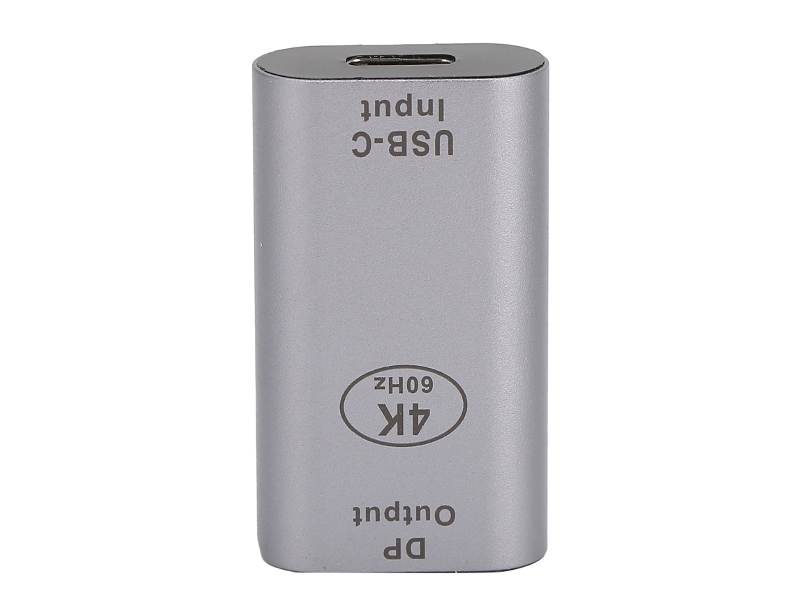 Adaptador Typec Fêmea Para Dp Macho Conversor De Vídeo Mini 4k 60hz Compatível Com Windows Android