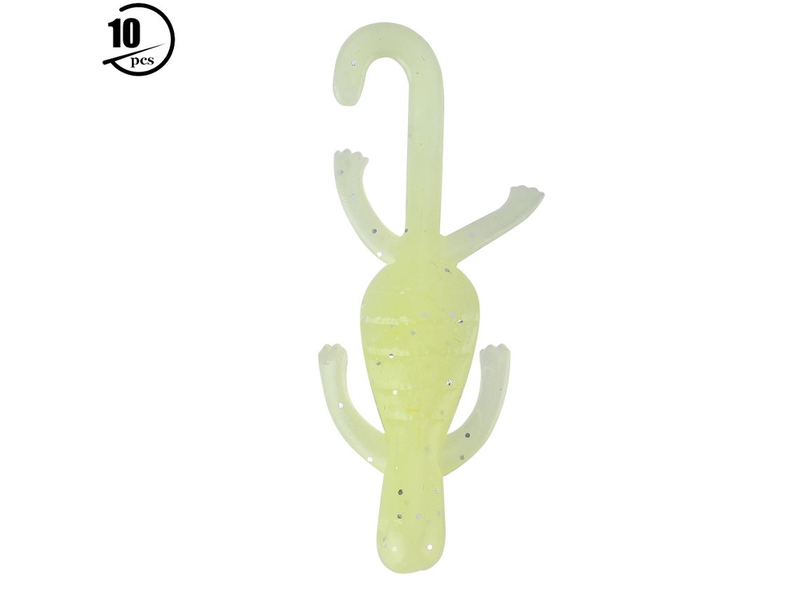 10 Peças Isca Artificial Soft Lure Heng Jia Mini