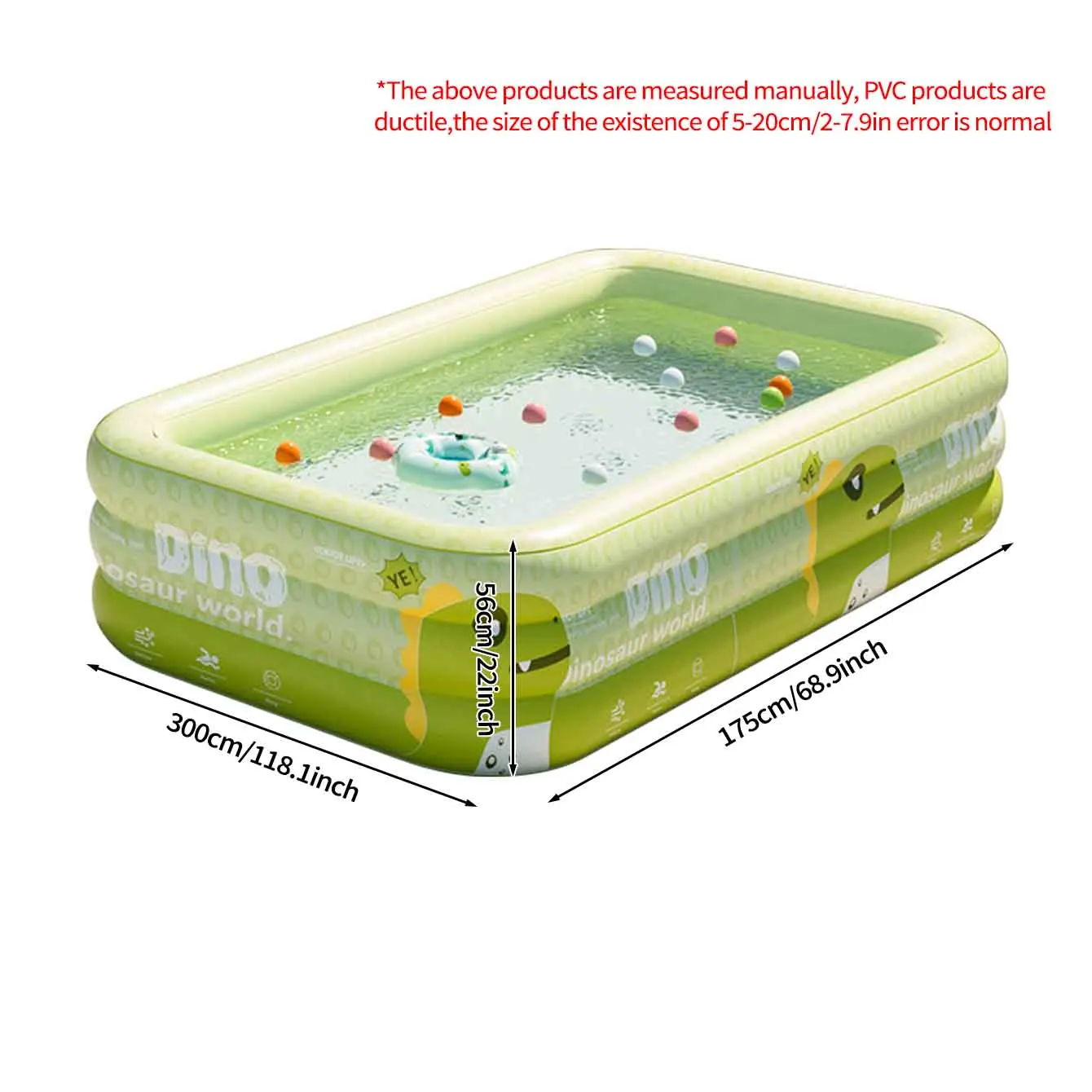 Piscina Inflável (3 Metros) Retangular, Em Pvc Reforçado.
