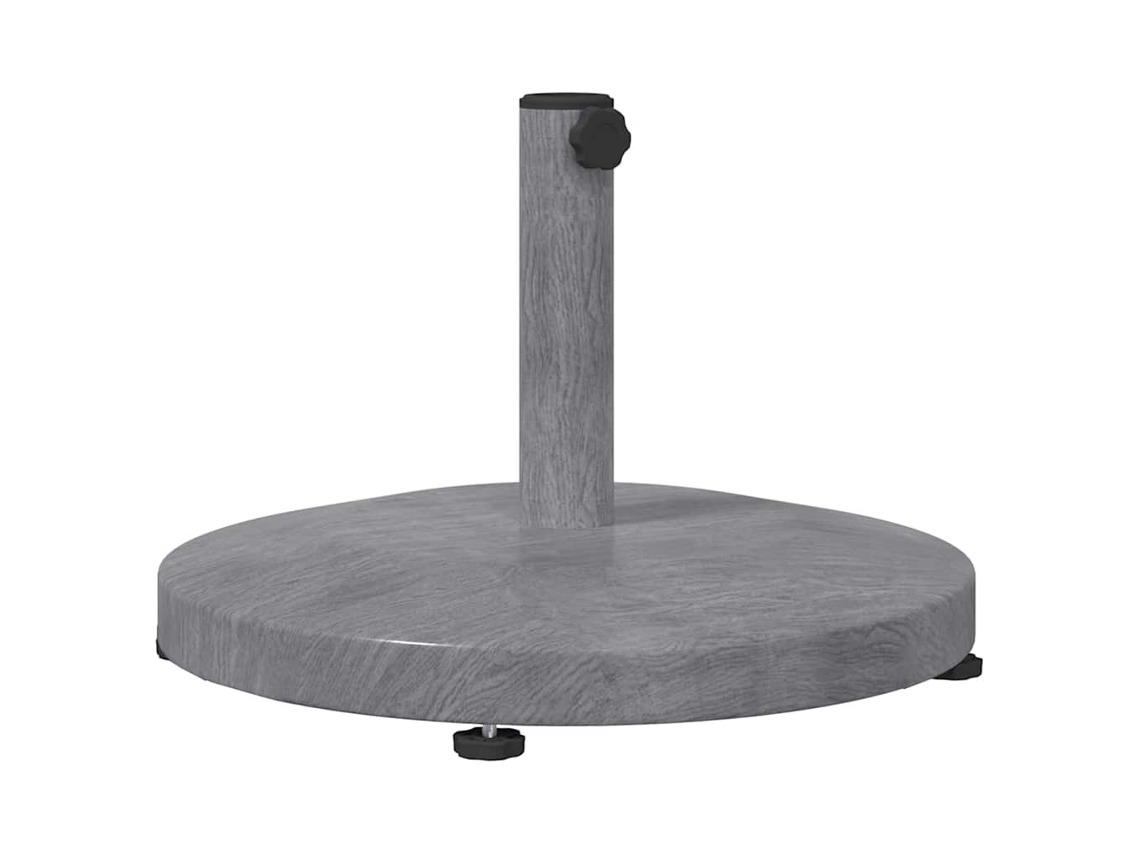 Conjunto 1 Base Para Chapéu De Sol Vidaxl Cinzento Aço (48 X 48 X 32 Cm)